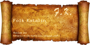 Folk Katalin névjegykártya
