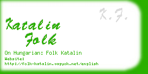 katalin folk business card